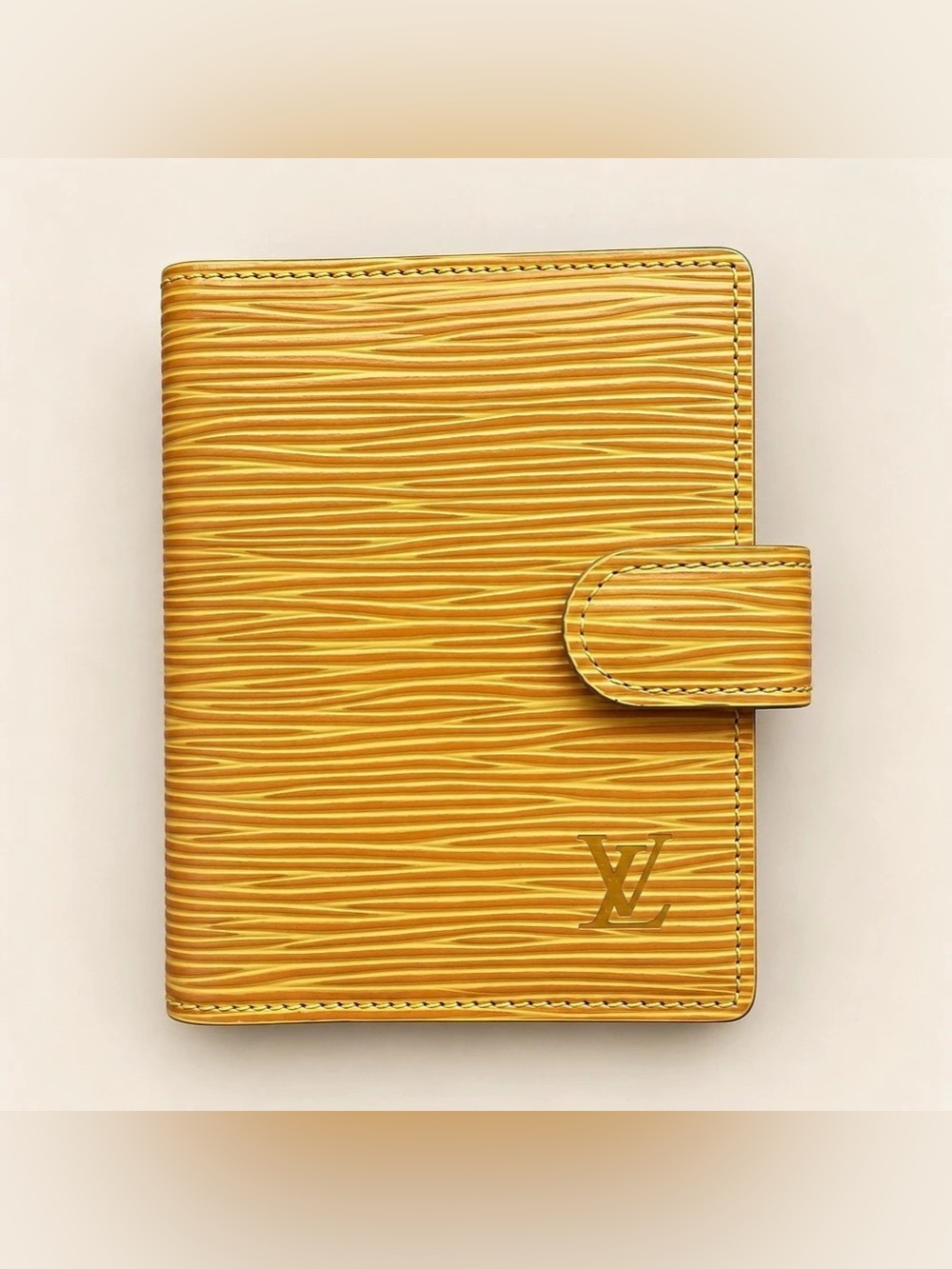 Louis Vuitton Vintage Yellow Epi Agenda PM Purple Interior